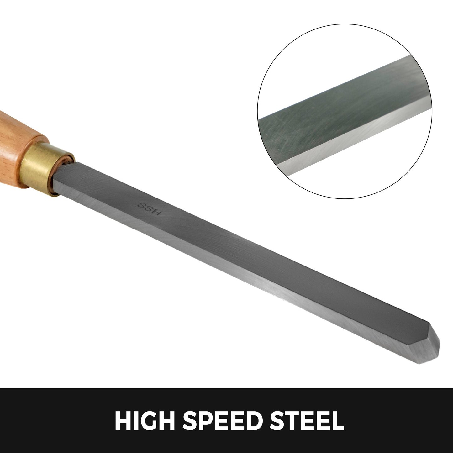 8-Piece HSS Wood Lathe Chisel Set