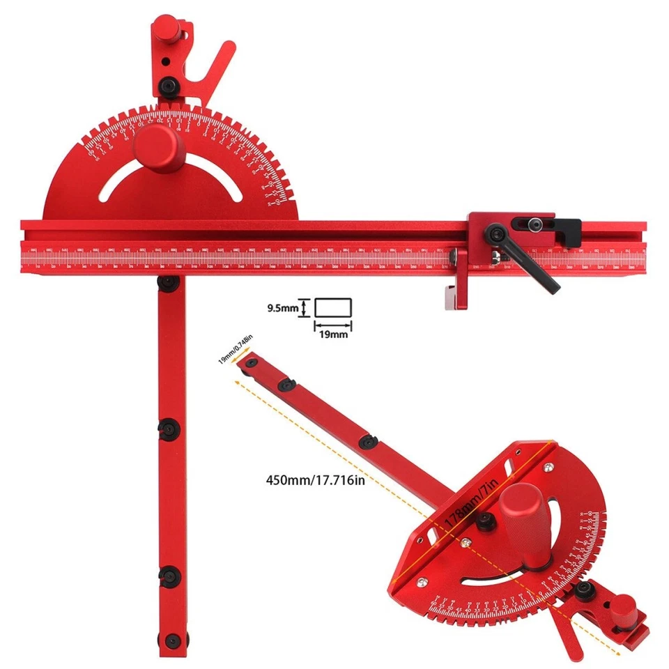 Precision Miter Gauge for Table Saw & Router (400mm)